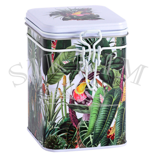 Komplet puszek JM `Rainforest` kwadratowych z zawiasem 150g